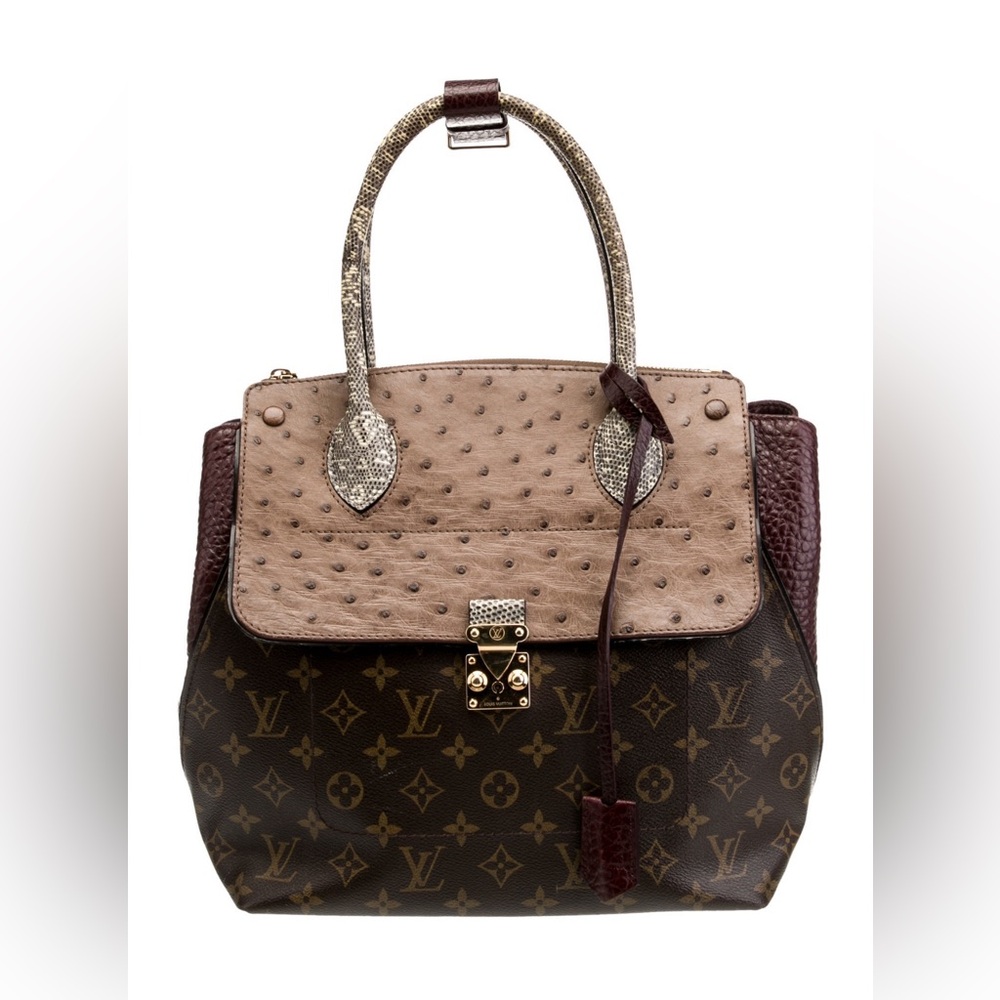 Louis Vuitton Limited Edition Bordeaux Exotique Monogram Majestueux Tote Bag